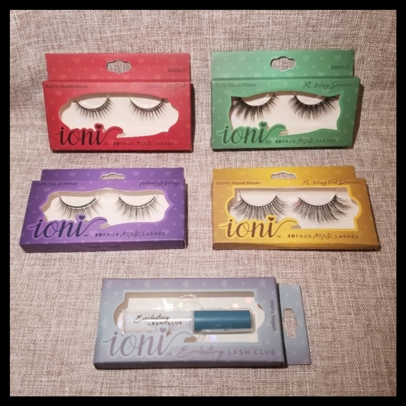 Ioni Handmade 3D Minky Faux Lash Bundle with Glue - Picture 1 of 6